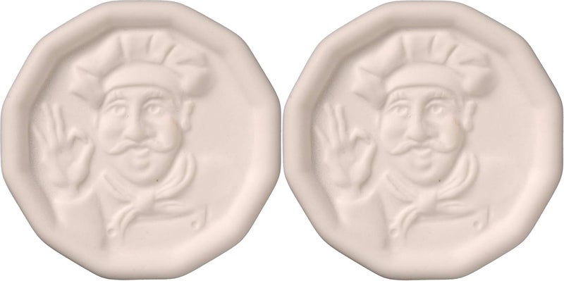 JBK Pottery Chef Design Ceramic Pot Minder, Set of 2 - Image 1